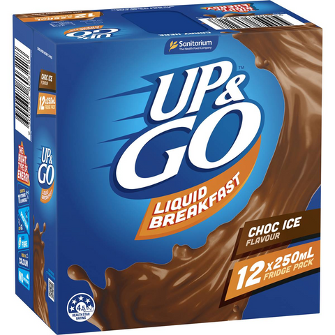 Sanitarium Up&go Liquid Breakfast Choc Ice 12 Pack