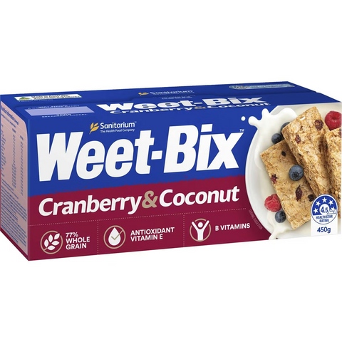 Sanitarium Weet-bix Blends Cranberry & Coconut Breakfast Cereal 450g