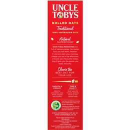 Uncle Tobys Oats Traditonal Rolled Oats Porridge 1kg