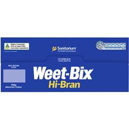 Sanitarium Weet-bix Hi Bran Breakfast Cereal 750g