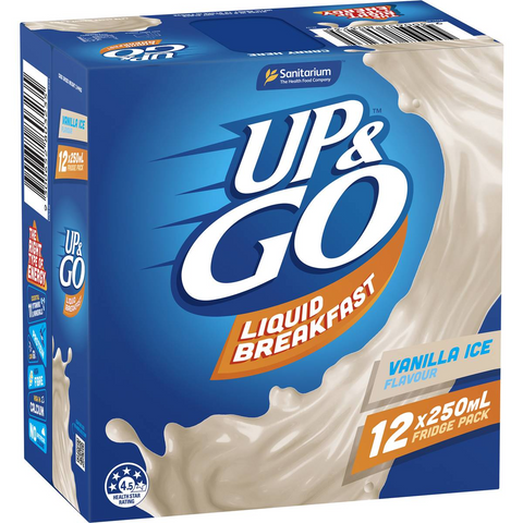 Sanitarium Up&go Liquid Breakfast Vanilla Ice 12 Pack