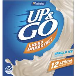 Sanitarium Up&go Liquid Breakfast Vanilla Ice 12 Pack