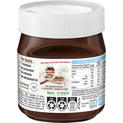 Nutella Hazelnut Chocolate Spread 400g