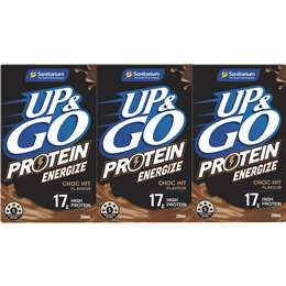 Sanitarium Up&go Protein Energize Choc 250ml X3 Pack