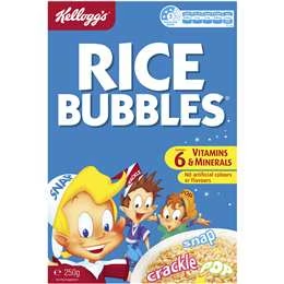 Kellogg's Rice Bubbles Puffed Rice Breakfast Cereal 250g