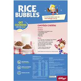 Kellogg's Rice Bubbles Puffed Rice Breakfast Cereal 250g