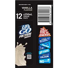 Sanitarium Up&go Protein Energize Vanilla 250ml X12 Pack