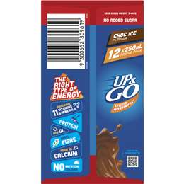 Sanitarium Up&go Liquid Breakfast No Added Sugar Choc Ice 250ml X12 Pack