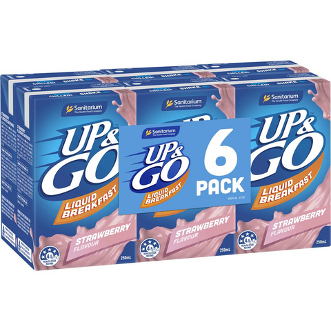 Sanitarium Up&go Liquid Breakfast Strawberry 6 Pack