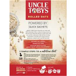 Uncle Tobys Oats Quick Sachets Original Porridge 340g