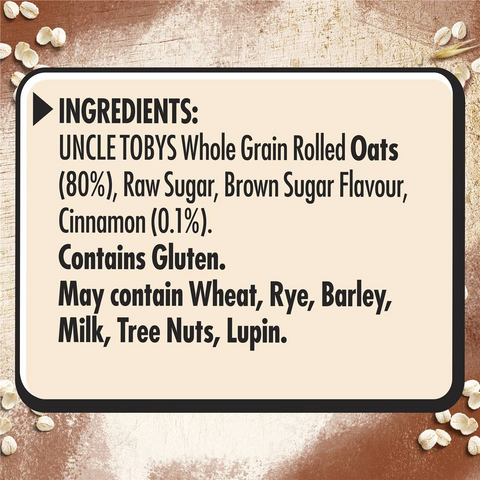 Uncle Tobys Oats Quick Sachets Brown Sugar & Cinnamon Porridge 350g