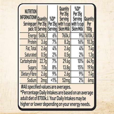 Uncle Tobys Oats Quick Sachets Brown Sugar & Cinnamon Porridge 350g