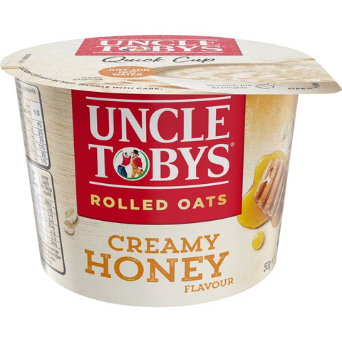 Uncle Tobys Oats Quick Cup Creamy Honey Porridge 50g