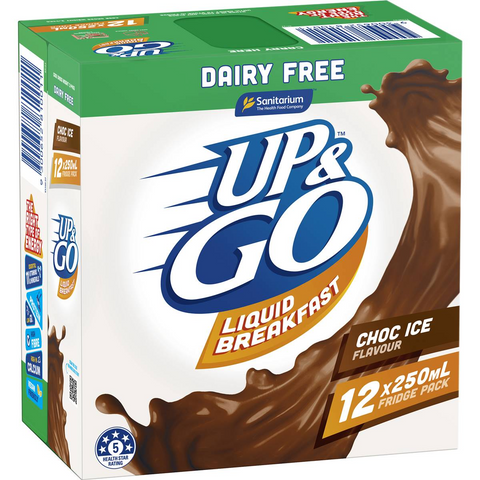 Sanitarium Up&go Dairy Free Liquid Breakfast Choc Ice 12 Pack