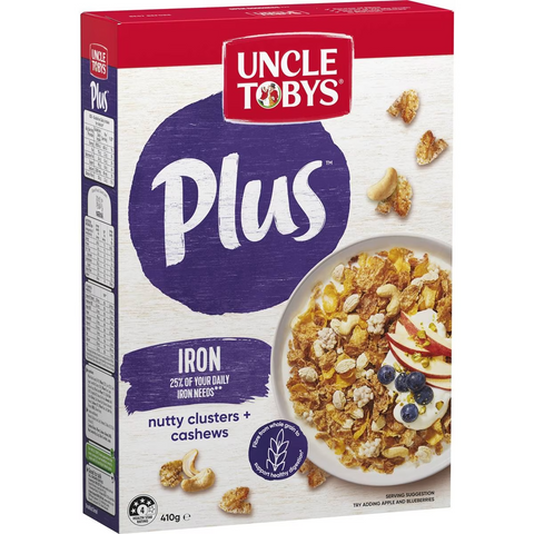 Uncle Tobys Cereal Plus Iron 410g