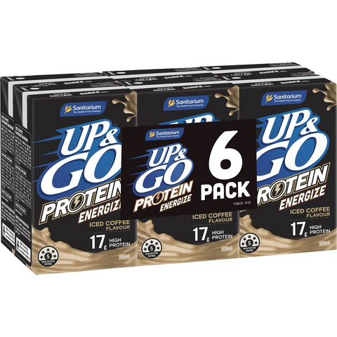 Sanitarium Up&go Protein Energize Coffee 250ml X6 Pack