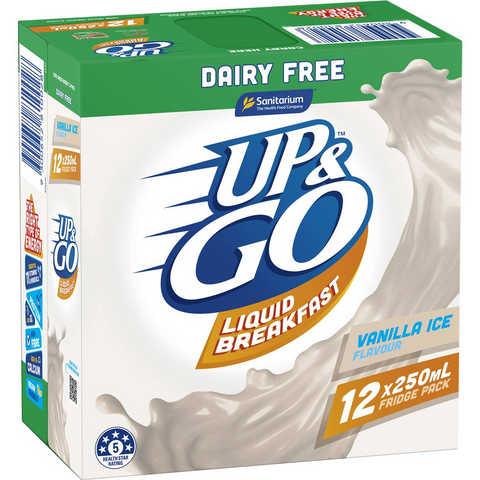 Sanitarium Up&go Dairy Free Liquid Breakfast Vanilla Ice 12 Pack