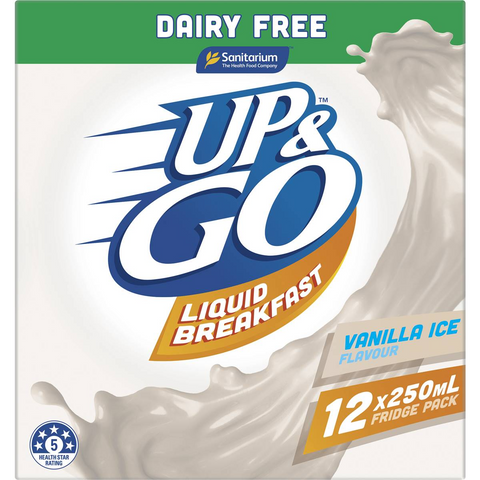 Sanitarium Up&go Dairy Free Liquid Breakfast Vanilla Ice 12 Pack