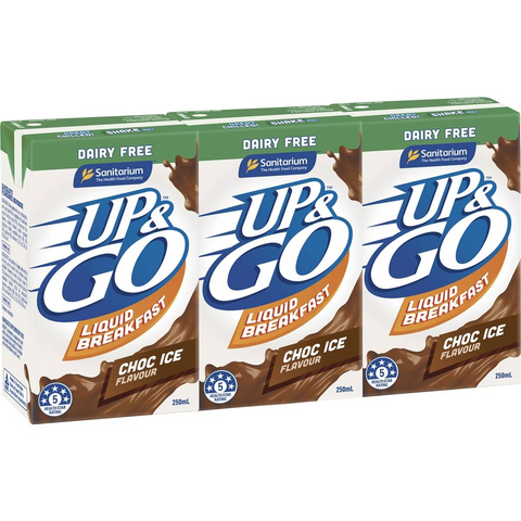 Sanitarium Up&go Dairy Free Liquid Breakfast Choc Ice 3 Pack