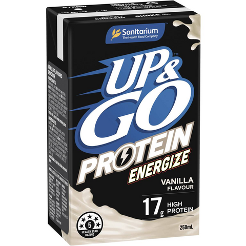 Sanitarium Up&go Protein Energize Vanilla 250ml X6 Pack