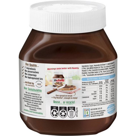 Nutella Hazelnut Chocolate Spread 750g