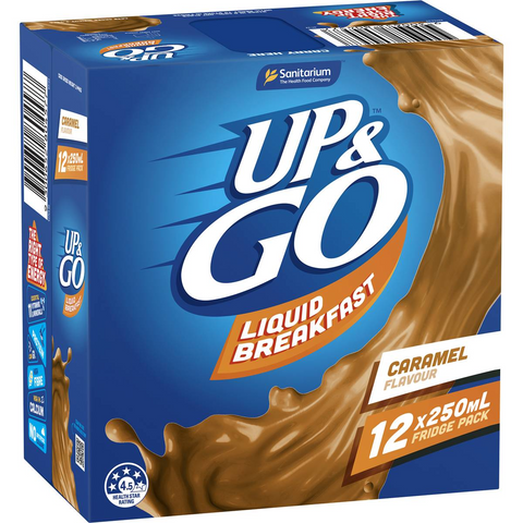 Sanitarium Up&go Liquid Breakfast Caramel 12 Pack