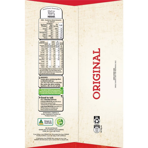 Uncle Tobys Oats Quick Sachets Family Pack Original Porridge 680g