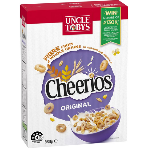 Uncle Tobys Cheerios Multigrain Original Breakfast Cereal 580g