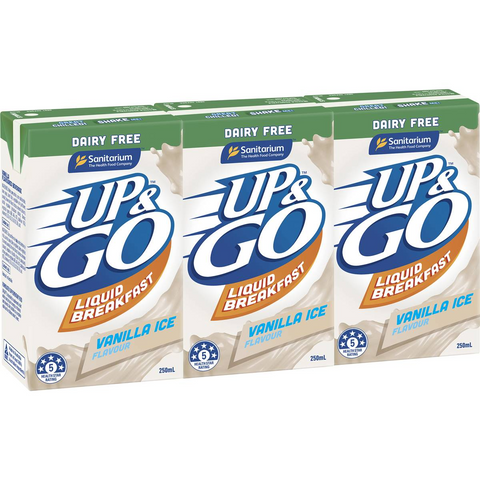 Sanitarium Up&go Dairy Free Liquid Breakfast Vanilla Ice 3 Pack