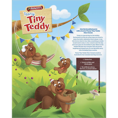 Arnott's Teeny Tiny Teddy Choc Cereal 580g