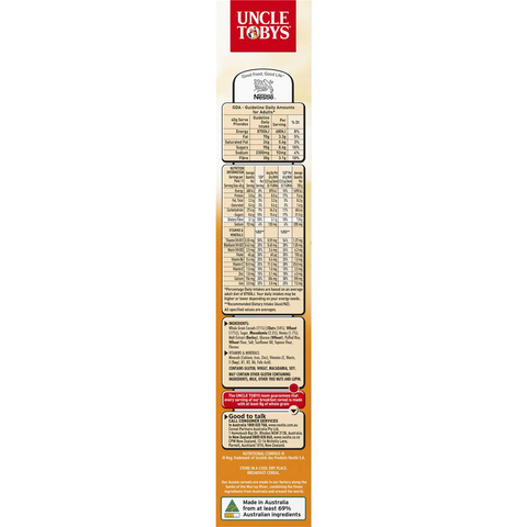 Uncle Tobys Oat Crisp Honey & Macadamia Breakfast Cereal 475g