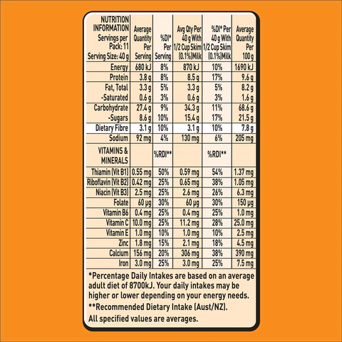 Uncle Tobys Oat Crisp Honey & Macadamia Breakfast Cereal 475g