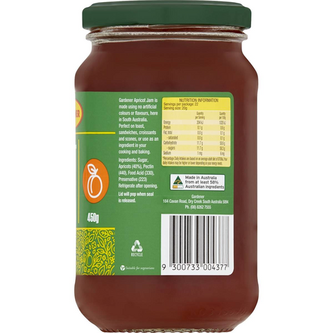 Gardener Apricot Jam 450g