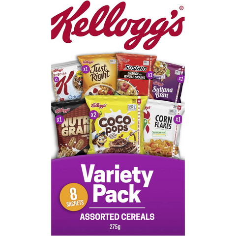 Kellogg's Variety Assorted Breakfast Cereals 8 Pack