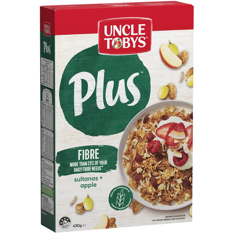 Uncle Tobys Cereal Plus Fibre 430g