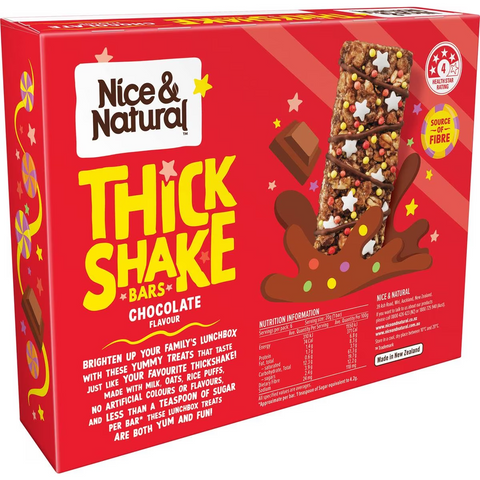 Nice & Natural Thick Shake Bars Chocolate Flavoured 6 Pack