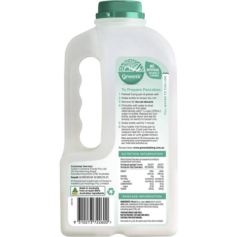 Green's Pancake Mix Original Shake 375g