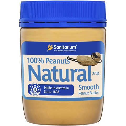 Sanitarium Natural Smooth Peanut Butter 375g