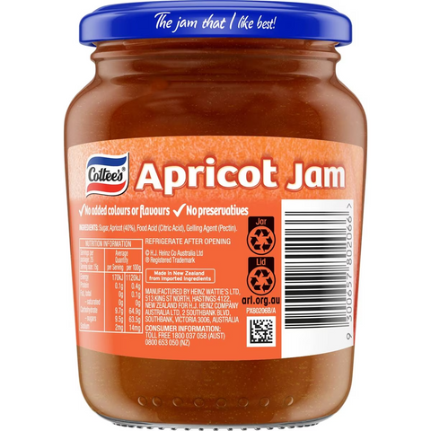 Cottee's Apricot Jam 375g