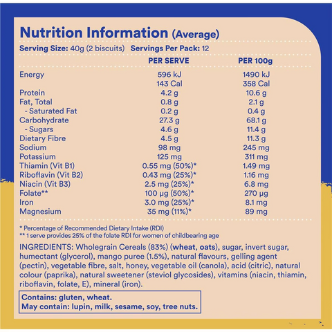 Sanitarium Weet-bix Limited Edition Weis Mango 480g