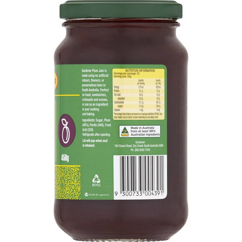 Gardener Plum Jam 450g