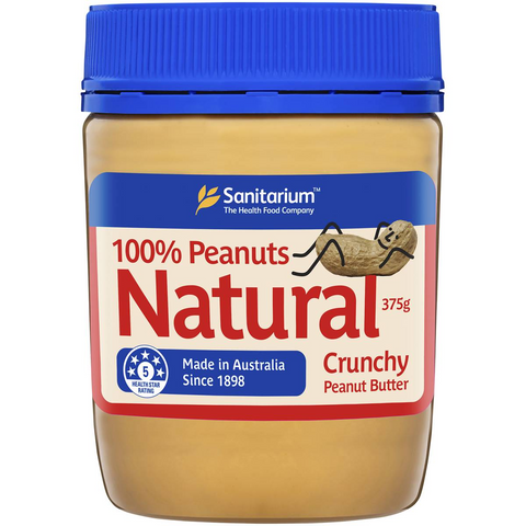 Sanitarium Natural Crunchy Peanut Butter 375g