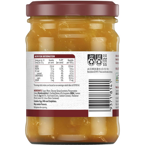 Masterfoods Lemon Butter Spread 280g