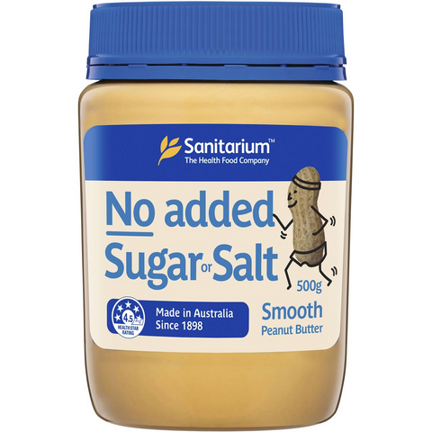 Sanitarium Smooth No Added Sugar Or Salt Peanut Butter 500g