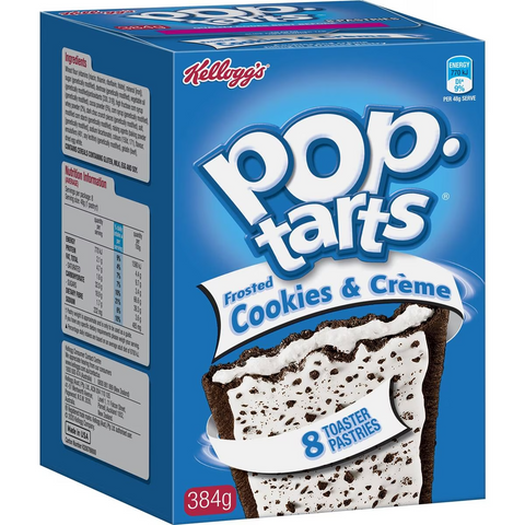 Kellogg's Pop Tarts Frosted Cookies & Crème Toaster Pastries 384g