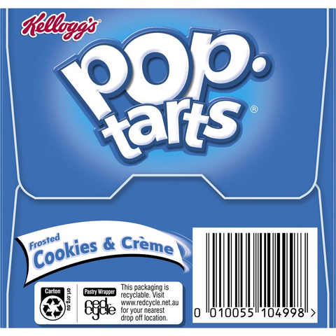 Kellogg's Pop Tarts Frosted Cookies & Crème Toaster Pastries 384g