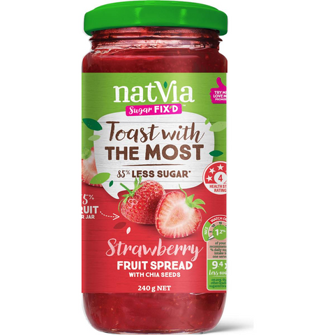 Natvia Strawberry Fruit Spread 240g