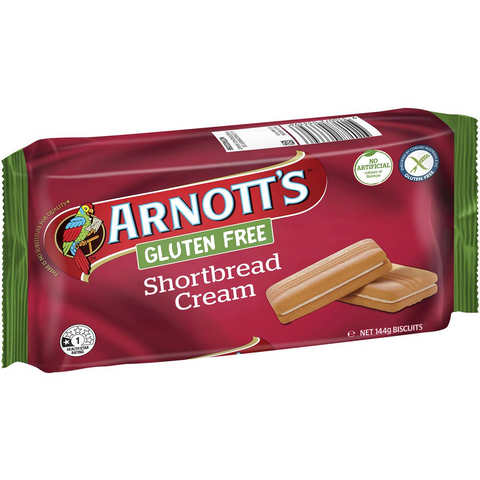 Arnott's Gluten Free Shortbread Cream Biscuits 144g