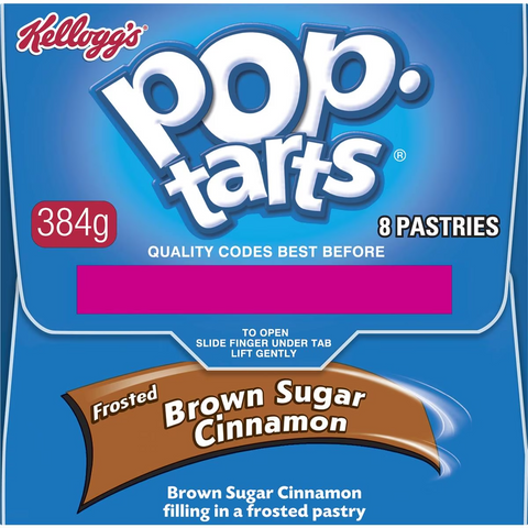 Kellogg's Pop Tarts Frosted Brown Sugar Cinnamon Toaster Pastries 384g