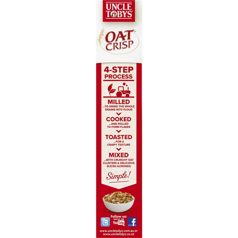 Uncle Tobys Oat Crisp Almond Breakfast Cereal 415g